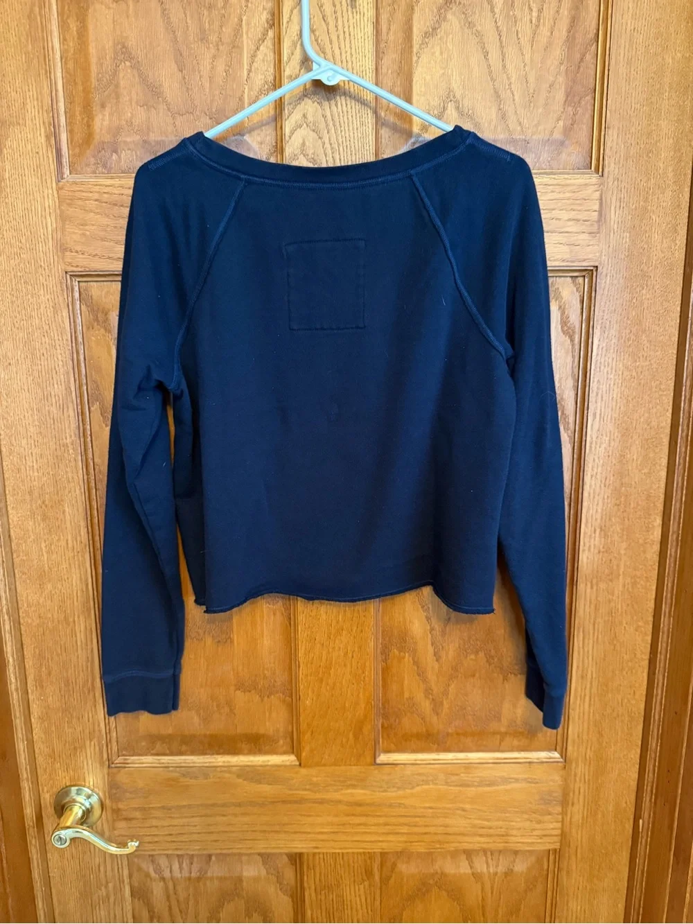 Aeropostale Navy Blue Crop Sweatshirt Pullover Athletic Dept Large L